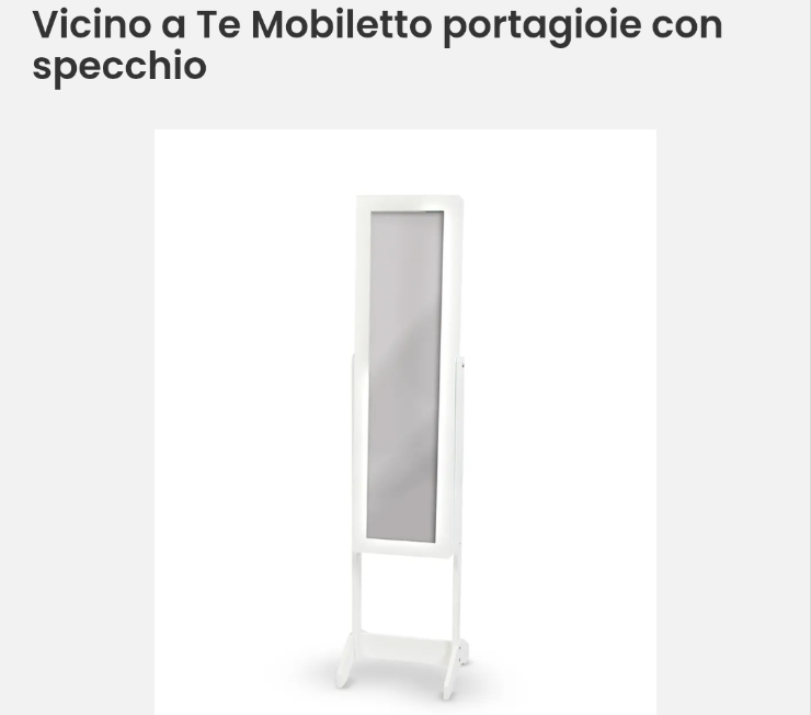 Mobiletto Portagioie di Eurospin 